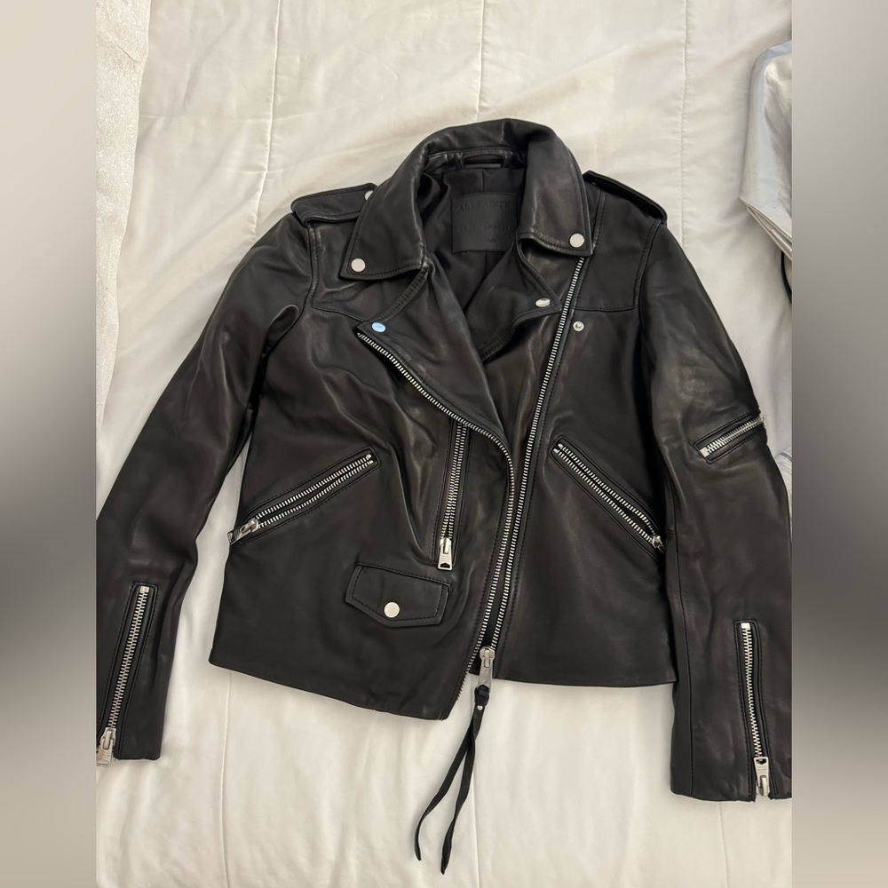 All Saints Black Leather Jacket